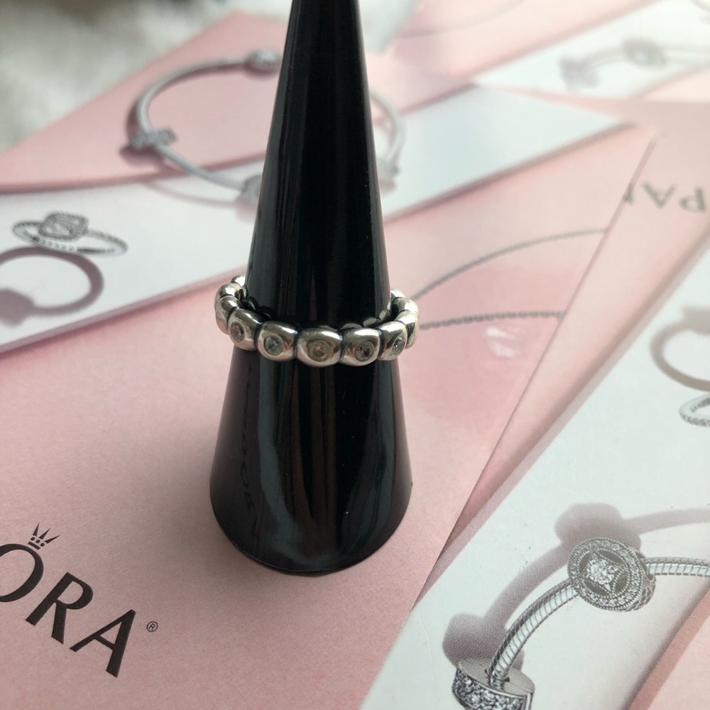 Pandora Stackable Cloud 9 Siver Ring Size 56! Rare - image 2